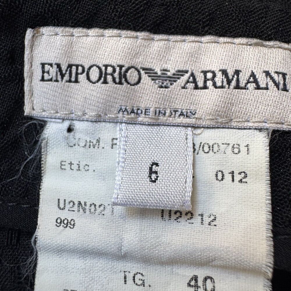 Emporio Armani A-Line Skirt Black Classic Business Mini Women’s Size 6 - Picture 8 of 8